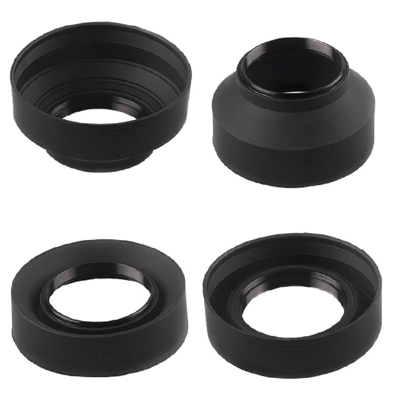 Zonnekap Rubber Inklapbare Groothoek 3 Stage 49mm Camera Accessoires Vervanging Deel