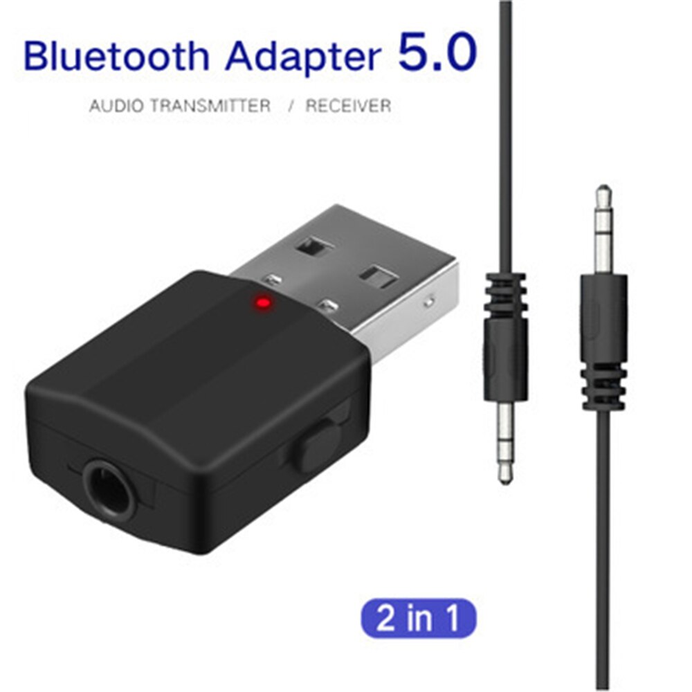 Mini 3.5mm AUX Stereo bezprzewodowy Adapter Bluetooth 5.0 nadajnik Bluetooth odbiornik samochodowy muzyka nadajnik Bluetooth do telewizora