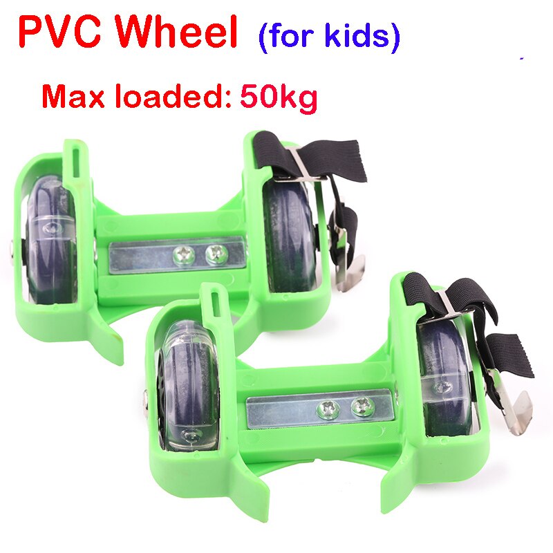 FITSHAPE lashing Roller Skating Shoes Small Whirlwind Pulley Flash Wheel Roller Skates Sports Rollerskate Shoes for Kids Adult: 50kg PVC green