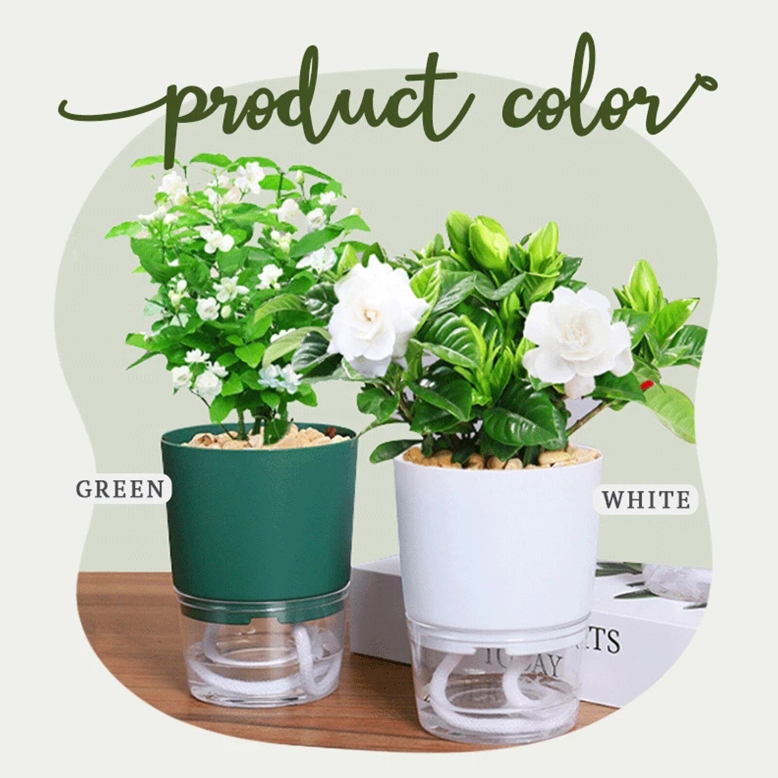 Hors sol Absorbant L'eau Pot De Fleur Automatique absorbant L'eau Plante En Pot Fleurs En Pot Automatique d'absorption d'eau Pot de fleurs