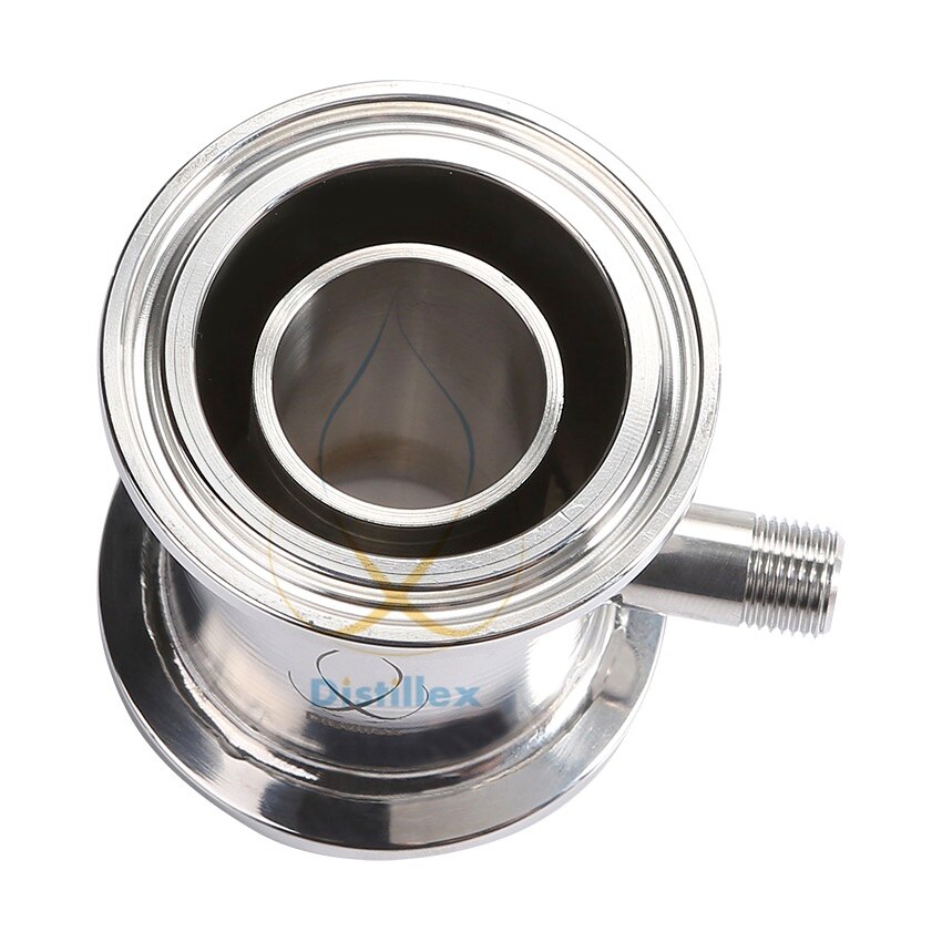 2 "OD64mm Rectificatie module, Reflux kolom, Destillatie, Sanitaire Staal 304