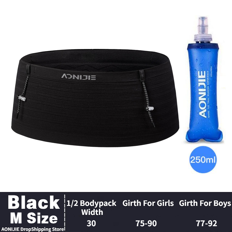 AONIJIE W8116 Neueste Gewebte Elastische Sport Taille Pack Laufende Rennen Nummer Gürtel Für Triathlon Marathon- Radfahren Bergsteigen: Rosa Farbe