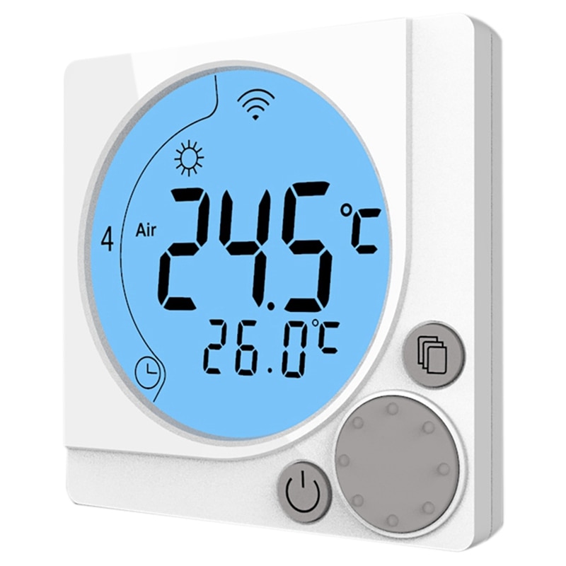 C28 Wifi Circular Electric Heating System Thermostat Round Digital Thermostat Smart Temperature Controller: Default Title
