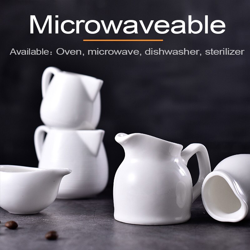 Tazas de Espresso con mango blanco, taza de condimentos de cerámica, taza de espuma de leche y café, taza de salsa, vajilla occidental para restaurante y Hotel