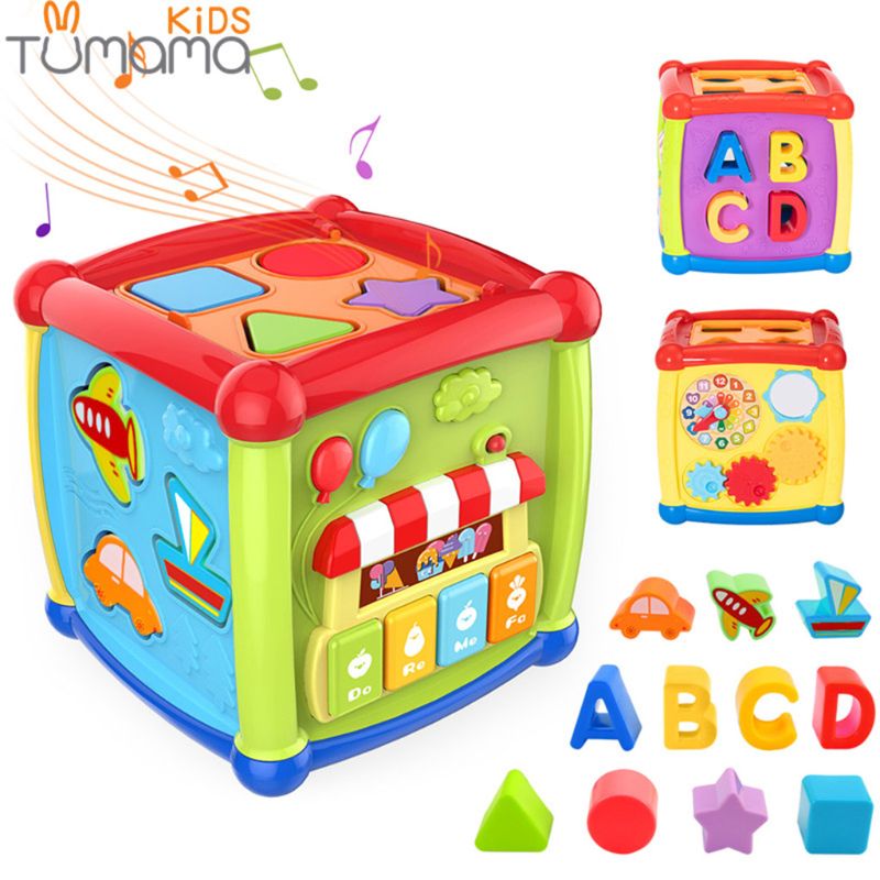 Multifunctionele Muzikale Speelgoed Peuter Baby Geometrische Speelgoed Classificatie 72XC