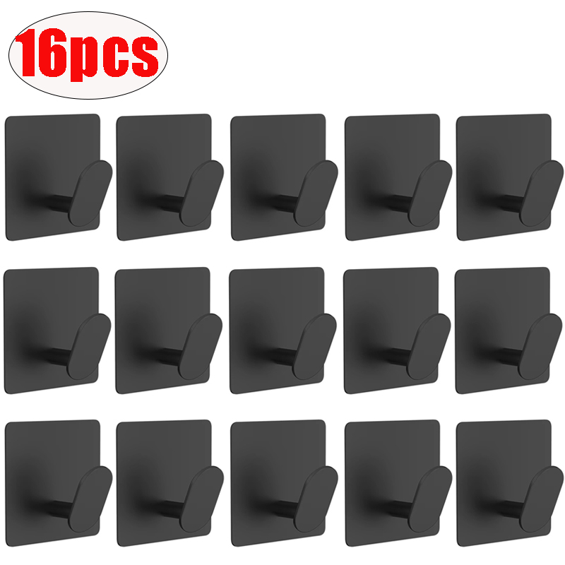 Ganchos para bata de baño de acero inoxidable, gancho adhesivo para pared, toallero, Hardware de cocina y baño, gancho para colgar multiusos, 4/1 Uds.: Verde militar