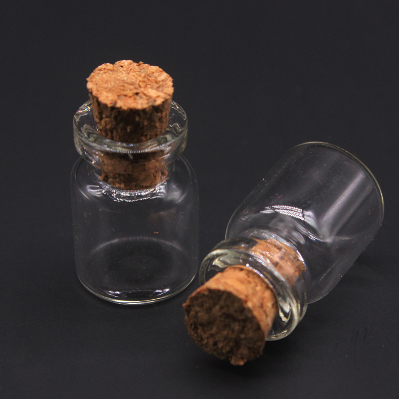 Donyamy 10 st 0.5ml 11 x 18mm små glasburkar söt mini önskekorkpropp glasflaskor flaskor burkar burkar behållare