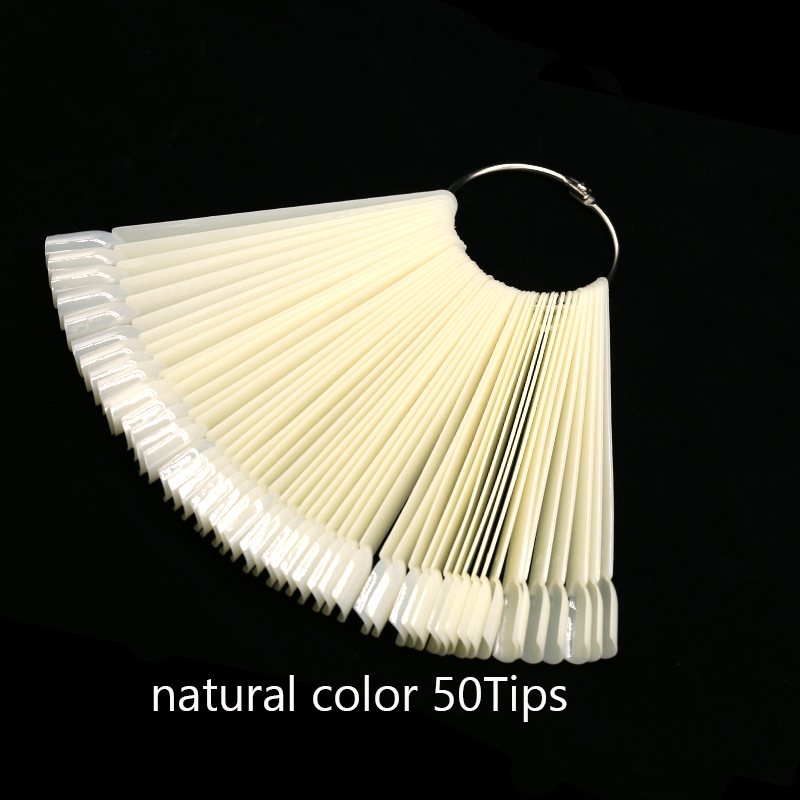 uñas accesorios y herramientas decoracion uñas muestrario uñas uñas postizas Puntas postizas para manicura, accesorios de estilo abanico ovalado para exhibición de uñas artísticas, transparentes, 50 piezas: plum
