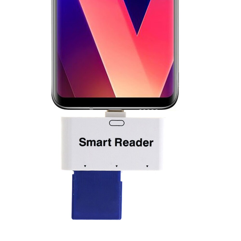 Lecteur de carte OTG intelligent, USB Type C SD TF, pour Samsung Galaxy S20 S10 S9 S8 NOTE 20 10 HUAWEI P40 LG Xiaomi Android