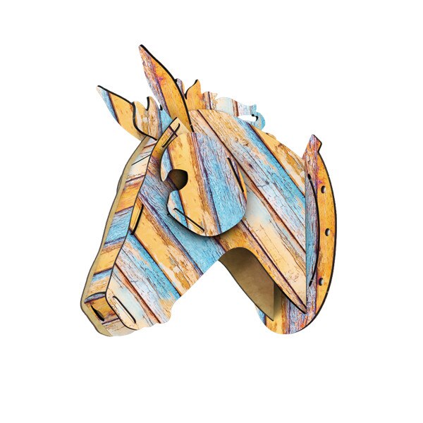 3D en bois artisanat Animal cerf wapiti licorne cheval tête tenture murale bois MDF artisanat décorations pour la maison mur Art décoration: 3