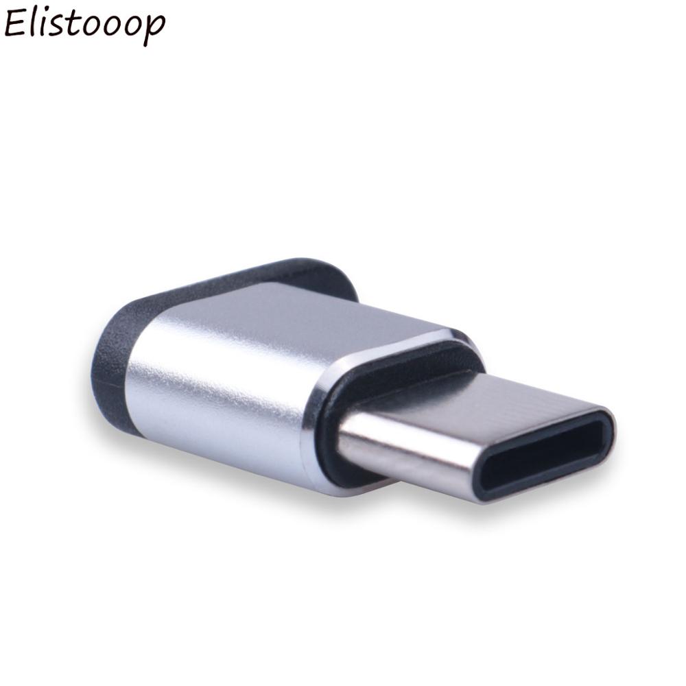 Mini Cable tipo C OTG Micro USB A Adaptador tipo C conector de Cargador Micro usb para teléfono inteligente: Sliver