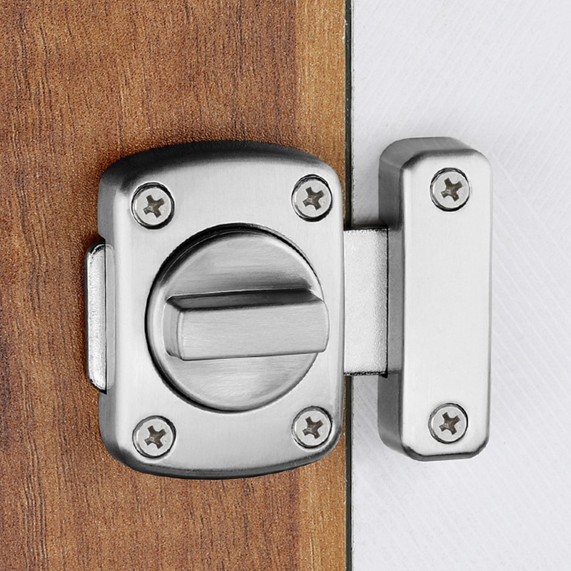 General zinc alloy brushed furniture bolt safety sliding door thickened cabinet latch door lock pin