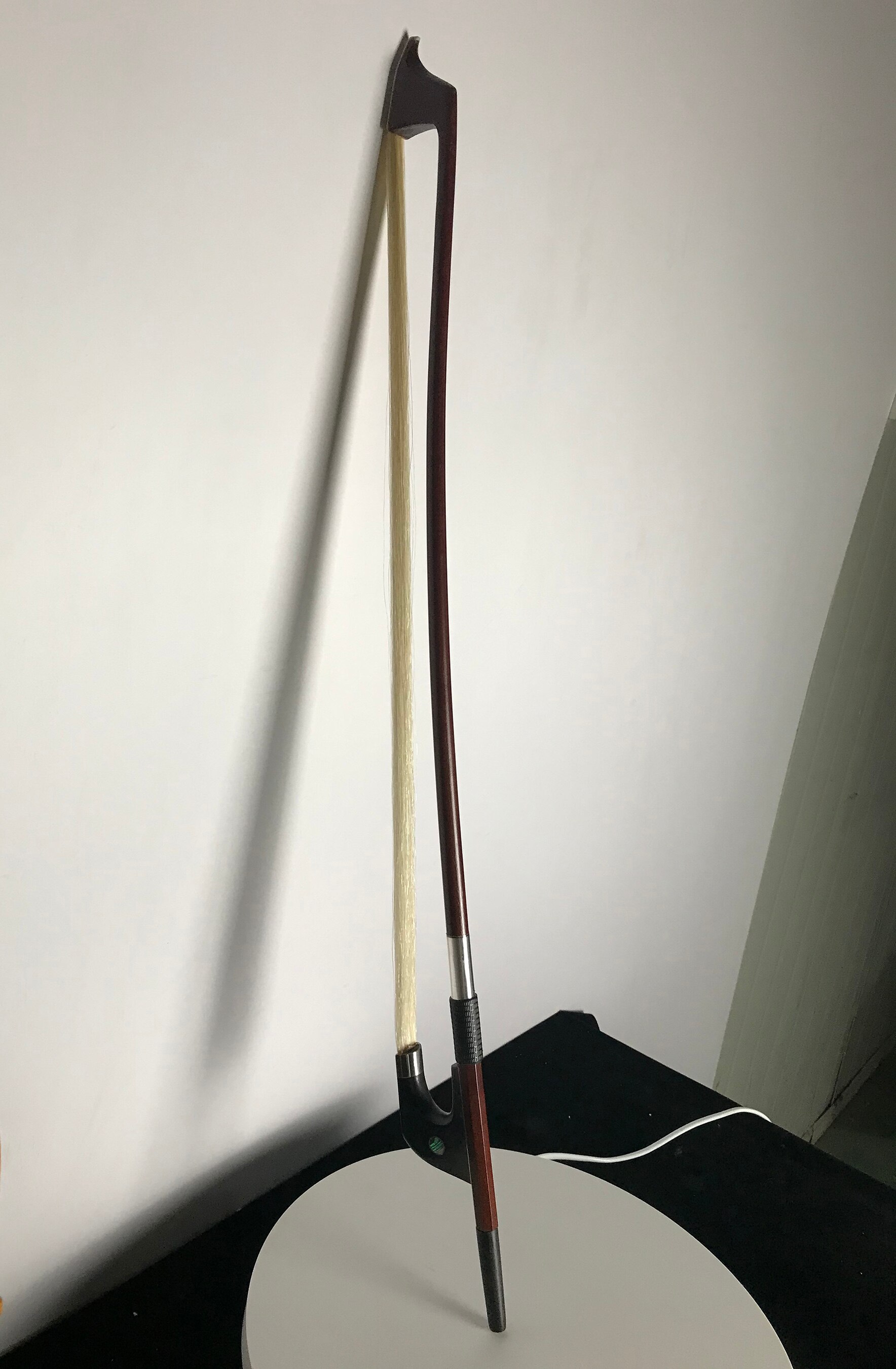 Double Bass Bow German Double Bass 3/4 Bow with Carbon Fiber Part Ebony Frog Mongolia Horse Hair 4/4 Contrabass Bow