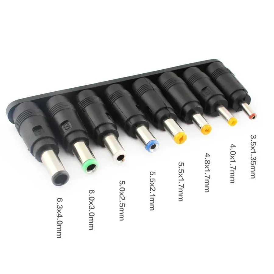 8/10/23PCS DC Power Adapter Connector Kit Male To Female 5.5x2.1mm Universal Jack Socket DC To Mirco USB Type C Plug Connector: army green