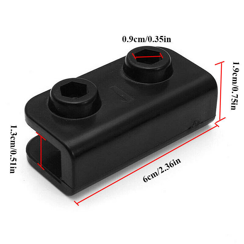 1/4Pcs Black Rectangular Bracket Pop-Up Gazebo Replacement Connector Spare Parts Outdoor Tent Accessories