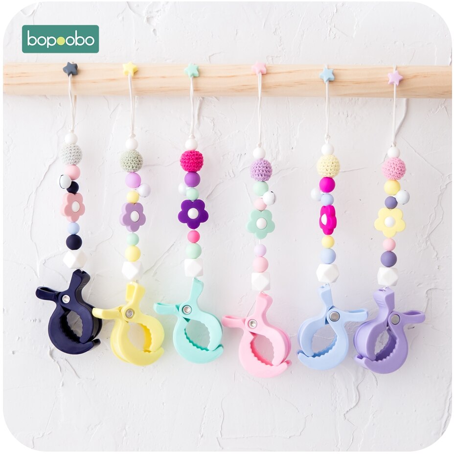 Bopoobo 2pc Baby Play Gym Accessories Car Seat Toy Lamp Pram Stroller Pegs To Hook Cover Blanket Clips Baby Teether