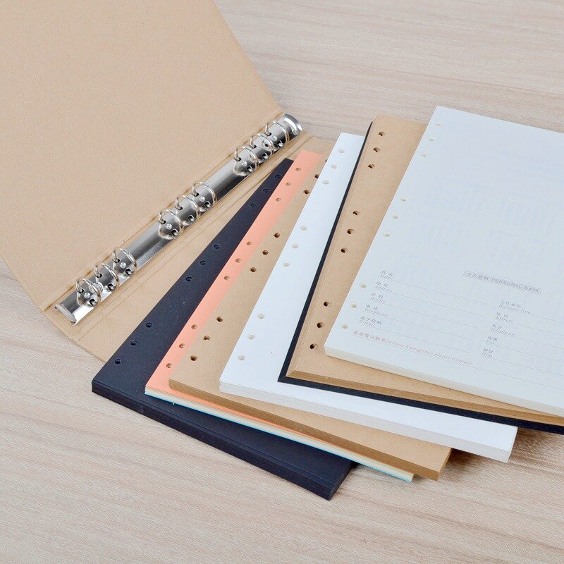 Classeur Kraft Vintage A4/A5/B5/A6, 4 modèles avec Clip, papeterie fournitures scolaires et de bureau