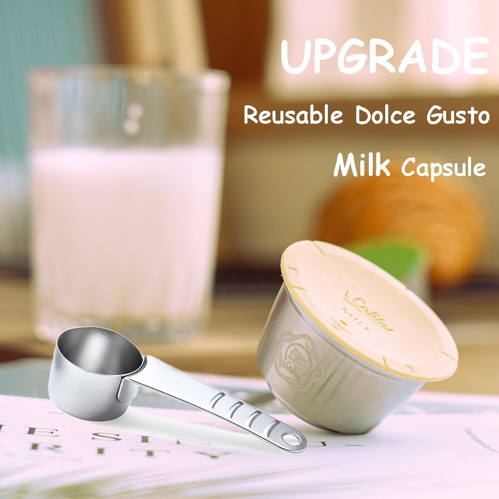 Capsules réutilisables en mousse de café et lait pour Dolce Gusto, pour nescafé, filtre à café rechargeable, Cappuccino, Latte, dosette