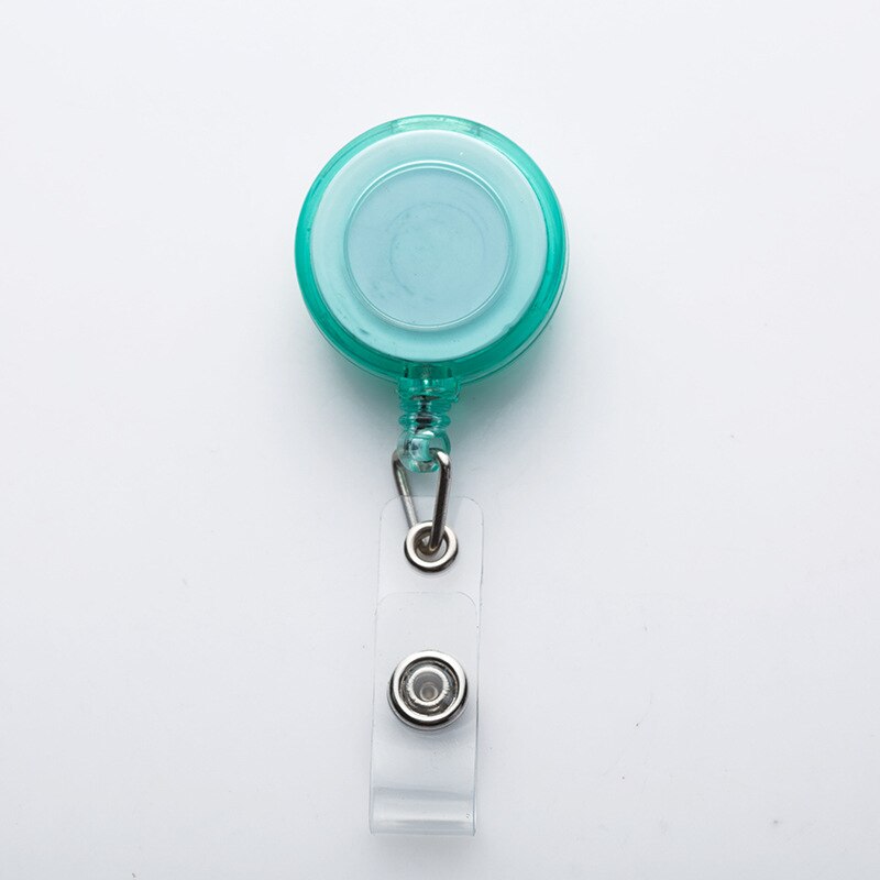 Transparent Easy Pull Retractable Work Badge Reels for Student Card Holder ID Holder Clip Office Accessories: light blue