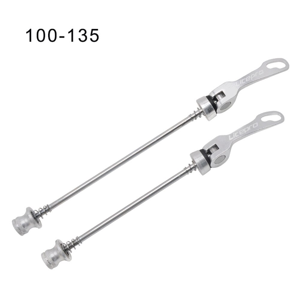 Litepro Aluminum Alloy Quick Release Lever MTB Mountain Bike Wheelset QR Rod For Road Folding Bicycles Wheels Skewers: silver 100v135mm