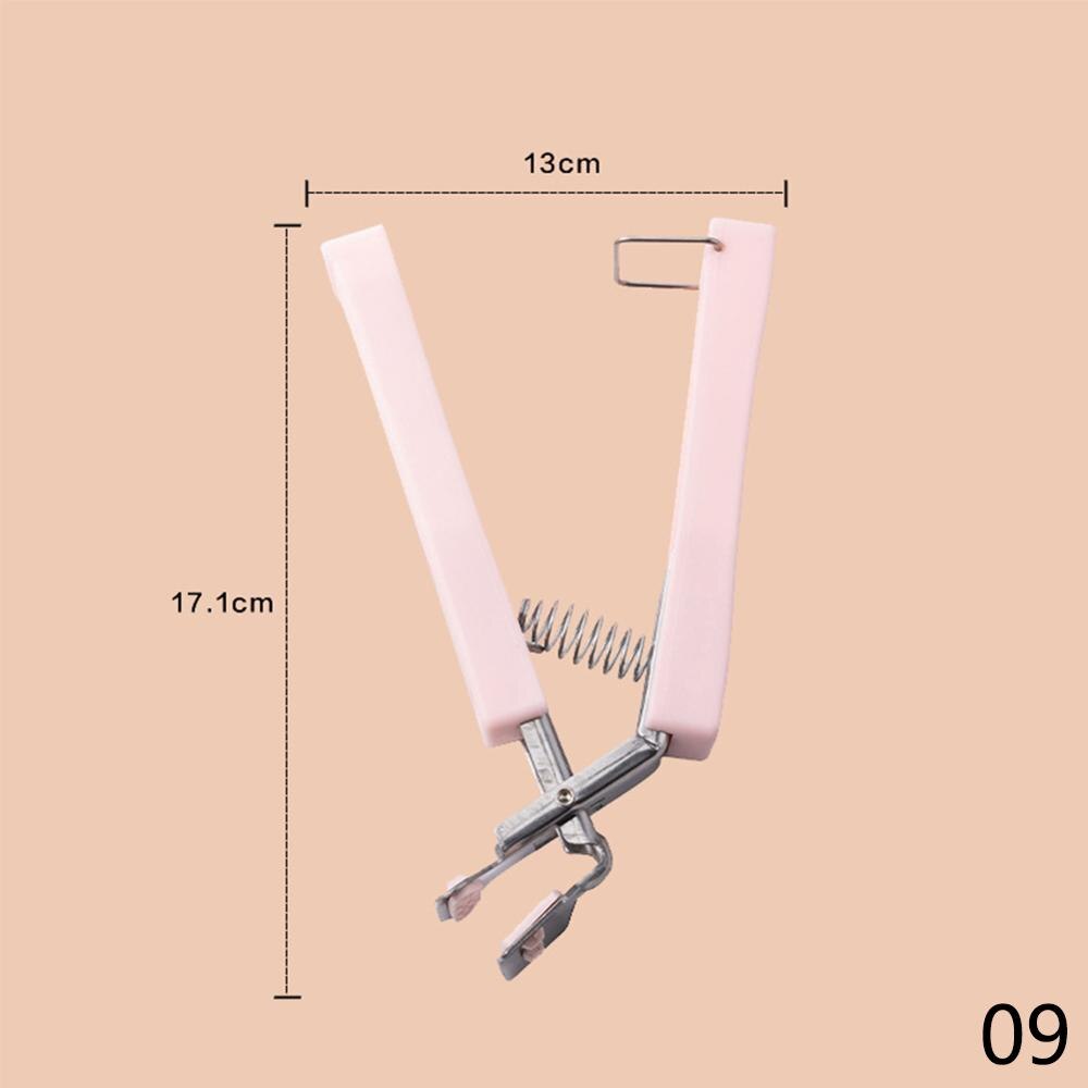 Opvouwbare Hete Kom Clip Pot Rvs Schotel Houder Stoomboot Tong Siliconen Oven Mitt Keuken Gereedschap Anti Proximity handschoenen: Pink Bowl Gripper
