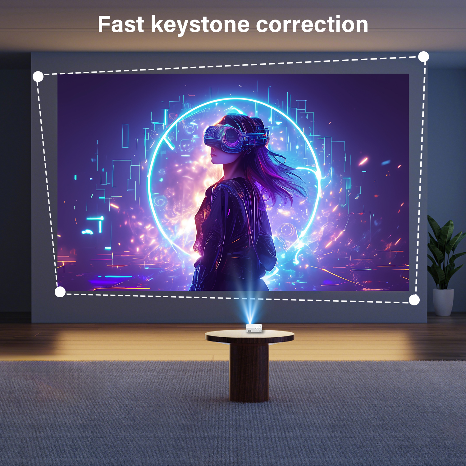 Pocket Projector with USB & HDMI, Mini Portable Outdoor Movie Video DLP LED for Home Entertainment