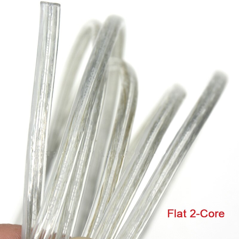 1/2/5/10 Meter 2 Core Transparante Platte/Ronde Elektrische Kabel Clear Vertind Koperdraad Thuis Slaapkamer bar Verlichting Lamp Fitting