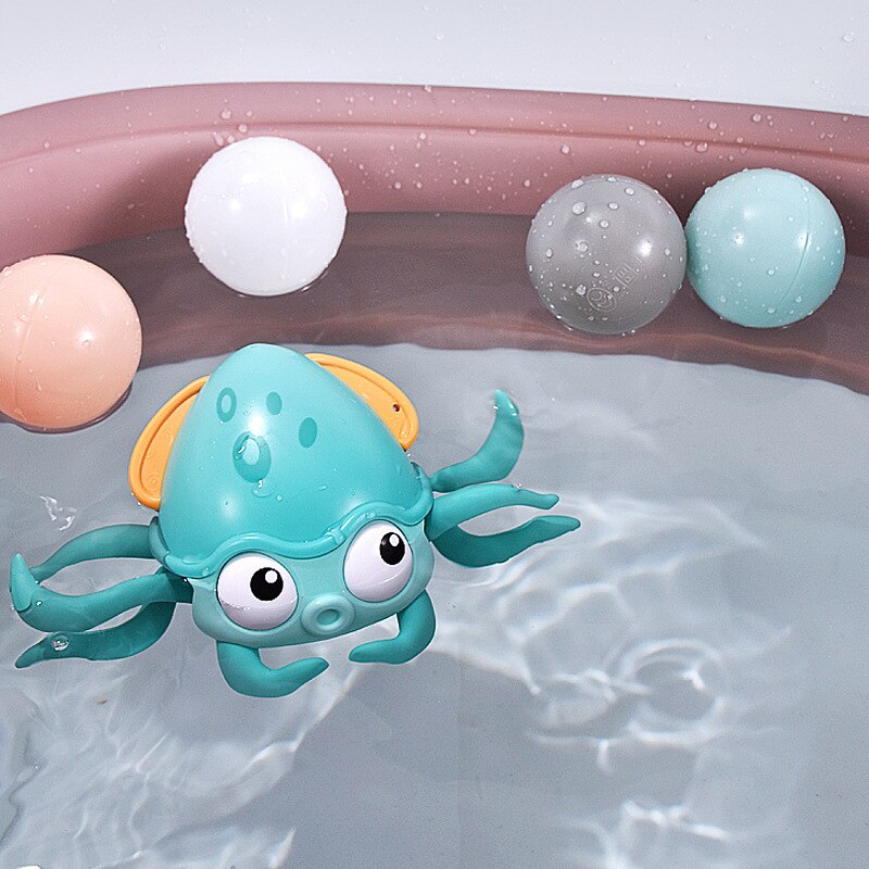 Kinderen Octopus Uurwerk Speelgoed Baby Baden Bad Speelgoed Touw Getrokken Kruipen Uurwerk Krab Op Land En Water Jongens Meisjes Speelgoed