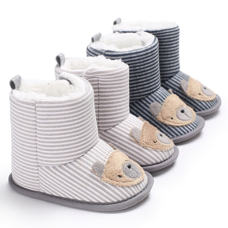 Botas quentes de algodão de neve bonito infantil macio soled sapatos de bebê de inverno recém-nascido para a menina anti-deslizamento natal booties