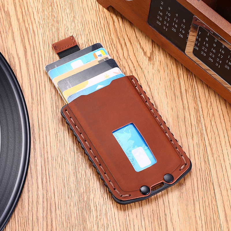 DIENQI Rfid Leather Bank Credit Card Holder Wallet Men Cardholder Case Male Pocket Slim Minimalist Wallet nederlands