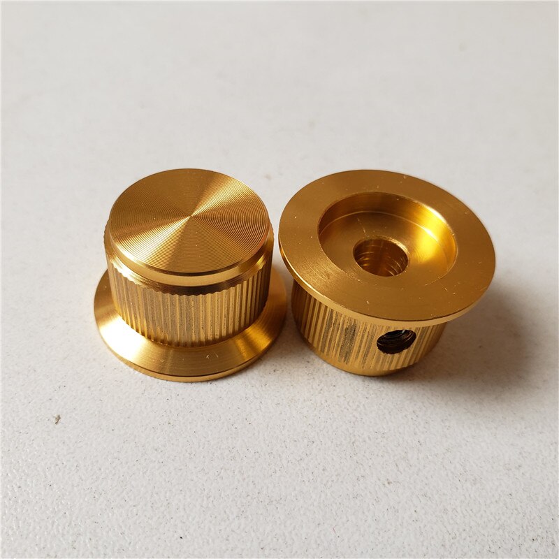 4pcs aluminum plastic knob potentiometer knob 24*14.5*6mm potentiometer cap Volume knob switch cap Encoder amplifier: Gold