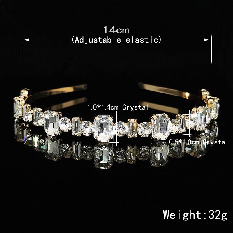 Ladies Tiaras Full Crystal Simple Hair Bands Hair Hoops Lady super flash Wedding Hair Accessories