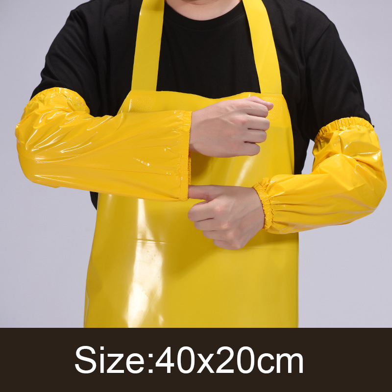 Mehrzweck-Armstulpen aus Latex, wasserdicht, für Küche, Zuhause, Haushalt, Haushalt, Ärmelabdeckung, Armschutz, Arbeitsreinigung: Schwarz