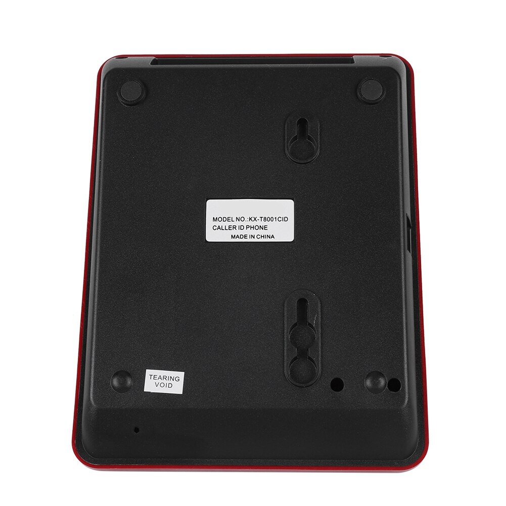 Home Hotel Wired Corded Telephone Desktop Phone Office Landline Fixed Telephone Caller ID Red