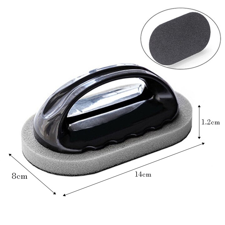 Esponja de limpieza mágica para cocina, borrador de esponja para sartén, olla, platos, esponjas, artículos de limpieza para el hogar, herramientas de cepillo: Black Sponge Brush