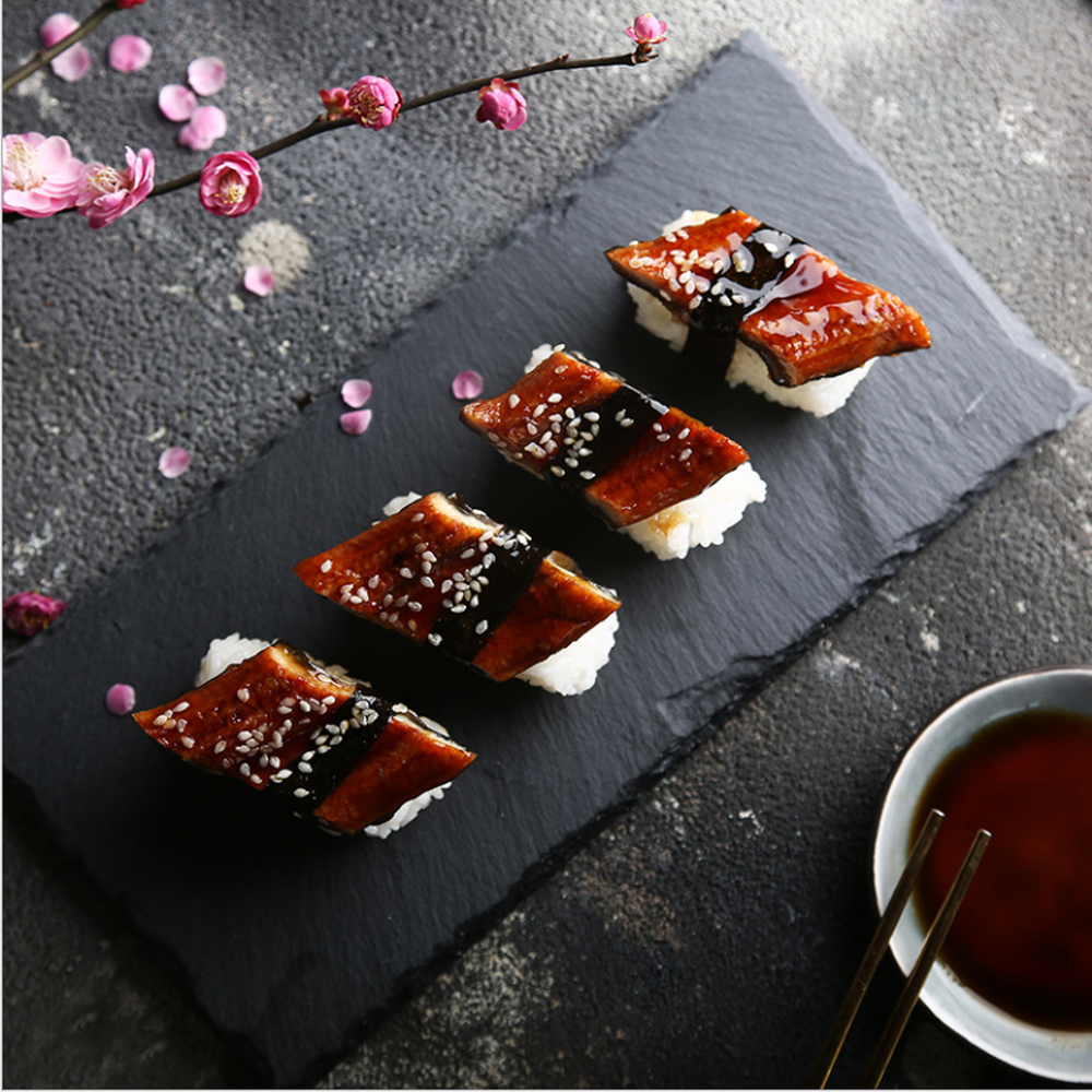 Slate Plate Home Japanese Sushi Rock Tray Barbecue Plate Dishes And Plates Sets Dessert Dish For Kitchen Dishes Dinner Plates