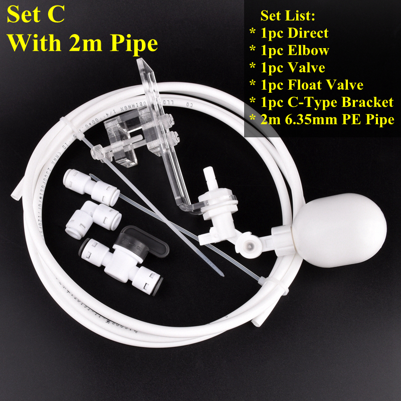 1/4 "6,35mm Wasser Spender Ball Schwimmer Ventil einstellen Aquarium Panzer Automatische Wasser Nachfüllen Adapter Einstellbare Höer Schwimmer ventil: Lila