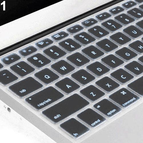 Silicone Laptop Keyboard Membrane Waterproof And Dustproof Easy To Clean Protective Film For Macbook Laptop Notebook: black