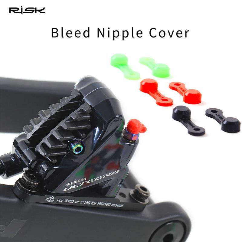 RISK MTB Bike Silica Gel Bleed Nipple Cover Dust Cap Mountain Bicycle Oil Nipple Set For XT Oil Disc Brake Clamp Accessories