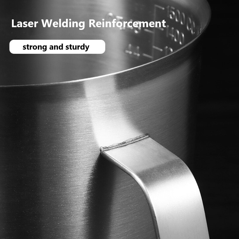 Verdikte 304 Roestvrij Staal Maatbeker Met Schaal 2000Ml 1000Ml 500Ml Grote Capaciteit Keuken Praktische Meten cup