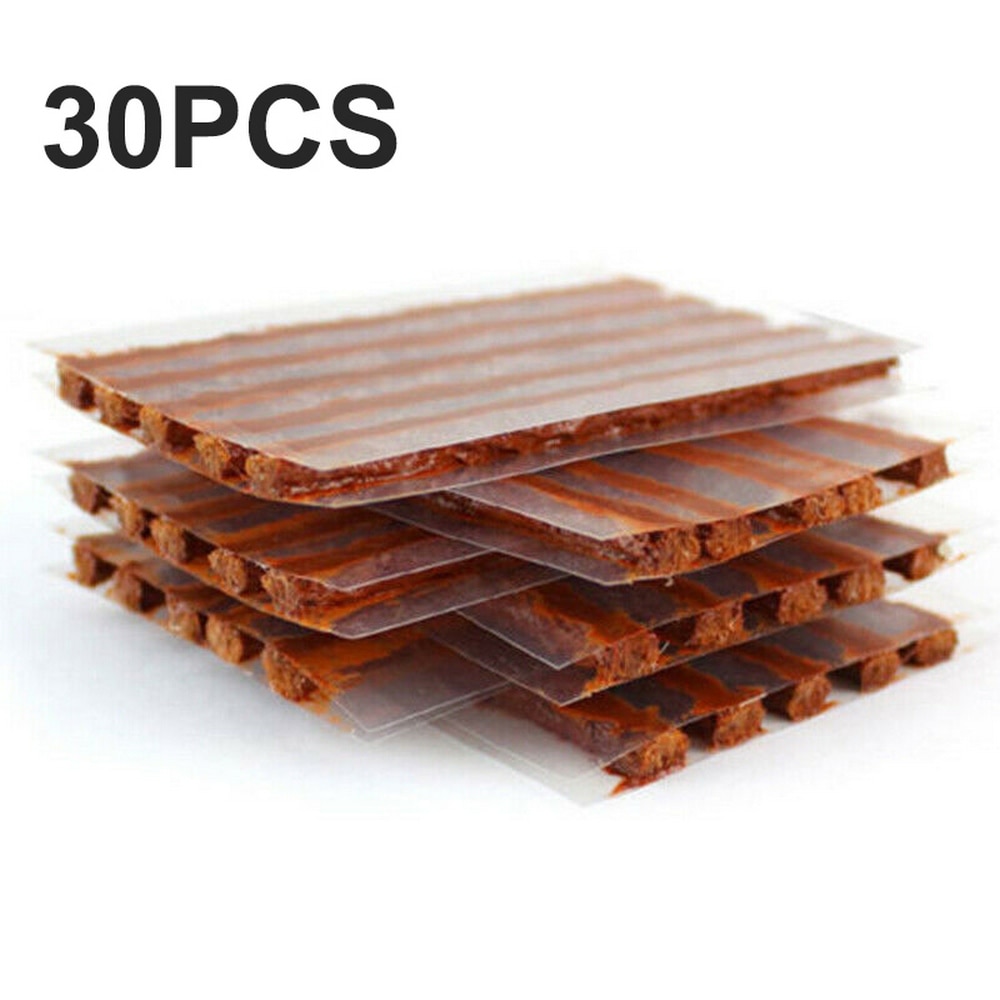 30Pcs Auto Banden Reparatie Strip Auto Motorfiets Tubeless Band Band Wielen Punctie Plug Seal Tape Reparatie Pees Rubber Strip: Default Title