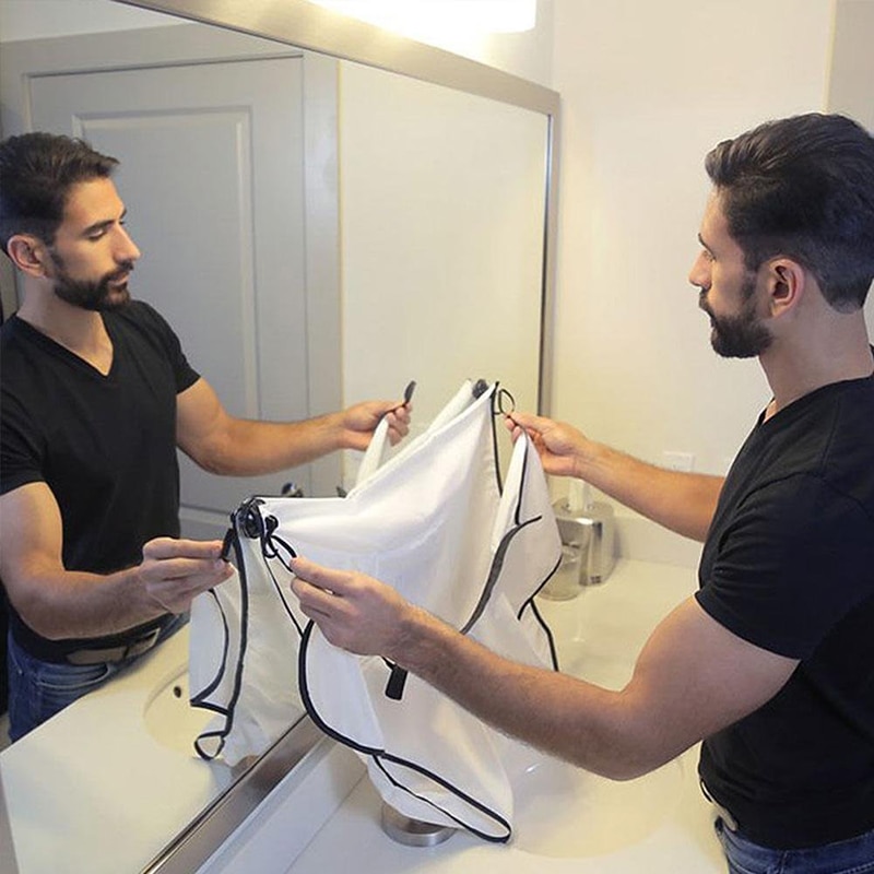 Delantal para afeitado de barba, recortador de babero, soporte para maquinilla de afeitar, delantal para afeitado, soporte organizador, para hombre, utensilios para el baño