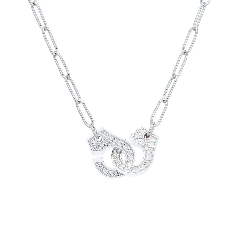 Shadowhunters 925 prata esterlina algemas pingente colar com clara pedra cheia corrente colar prata chocker para o presente de luxo: Default Title