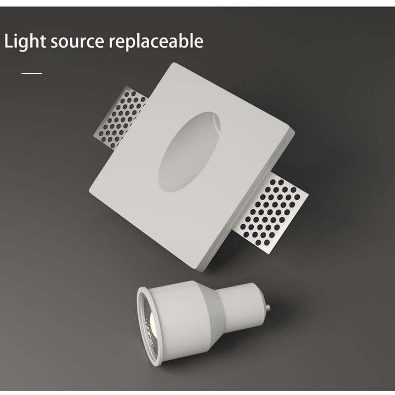 BRGT Gypsum Led Spot Lights Recessed Downligh MR16 GU10 Light Source Replaceable 7W 10W Square Focos Lamp 220V For Kitchen Home
