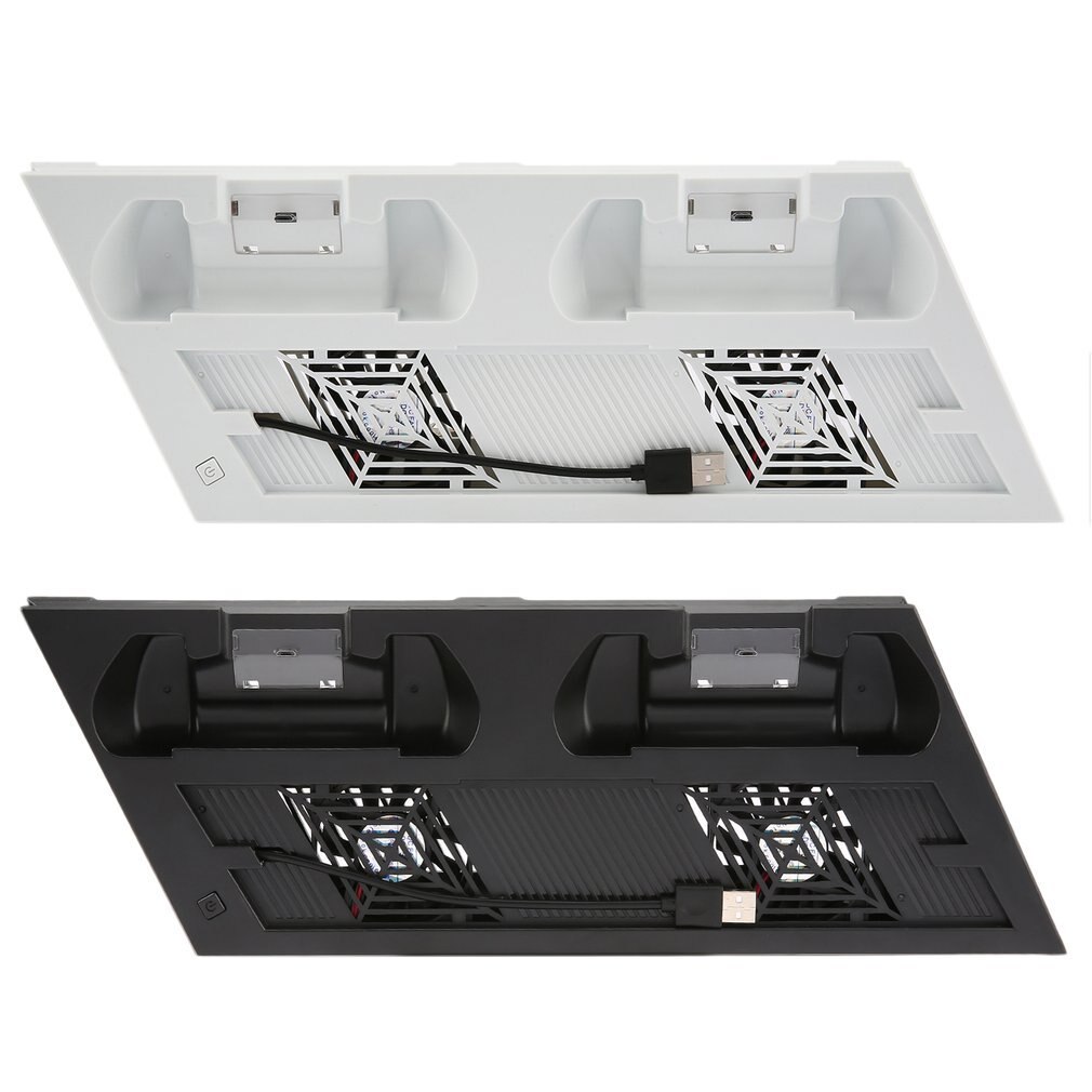 Yh10 multifuncional suporte vertical ventilador de refrigeração carregador para ps4 dupla estação carregamento suporte com três portas hub