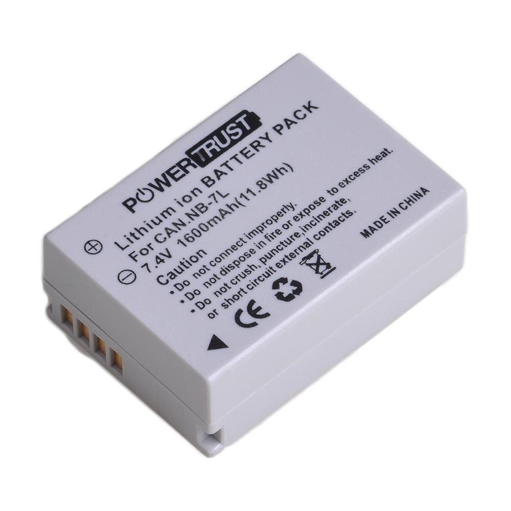 NB-7L NB7L 1600mAh batterie Rechargeable et LED chargeur USB pour Canon PowerShot G10 G11 G12 SX30 est appareil photo numérique: 1Battery