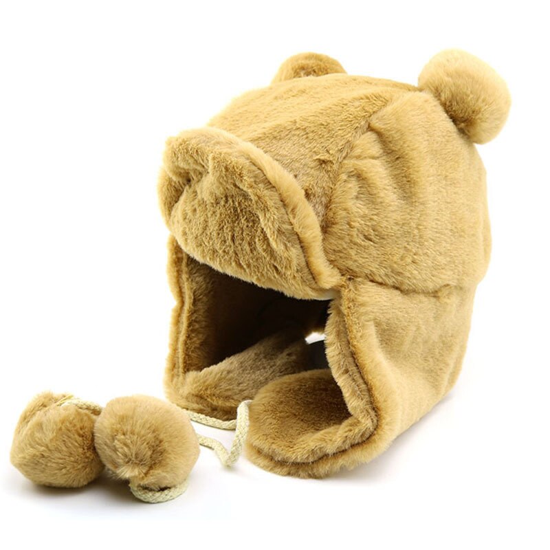 Katoenen kindergebreide muts met dikke oorkleppen, kindermuts, oorbeschermende babymutsen, wintermuts voor kinderen, muts met bewegende oren