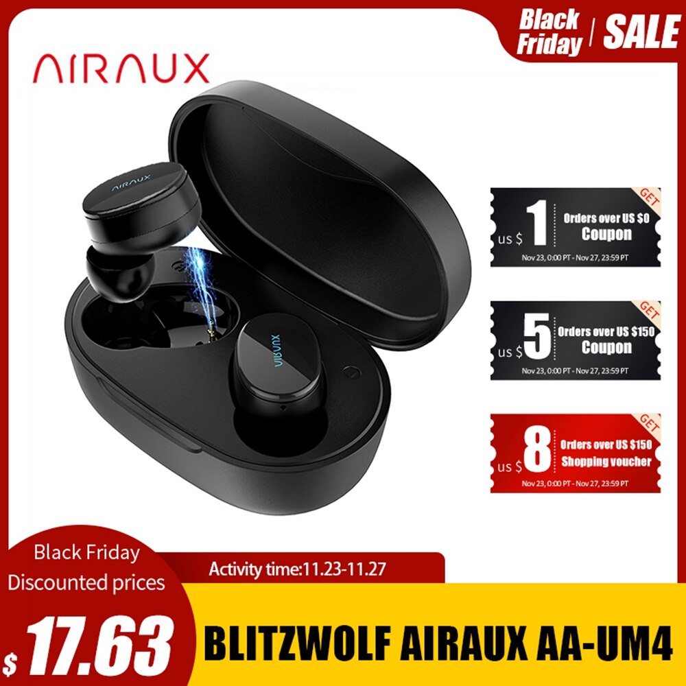 Blitzwolf AIRAUX TWS bluetooth Wireless Earbuds ear buds headphones for Lady ture wireless headphones headset