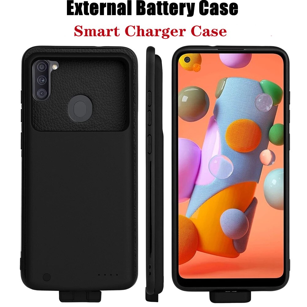 5000Mah Draadloze Oplader Case Voor Samsung Galaxy A11 Batterij Case Magnetische Power Bank Opladen Cover Voor Galaxy A11