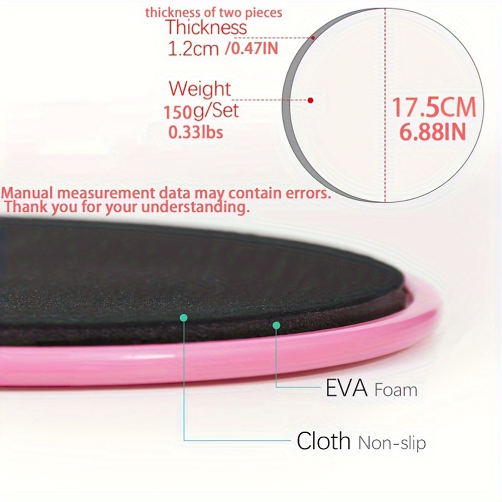 Par de deslizadores de núcleo para Fitness, placa deslizante para ejercicio Abdominal, Pilates, Yoga, gimnasio, discos deslizantes, equipo de entrenamiento muscular corporal